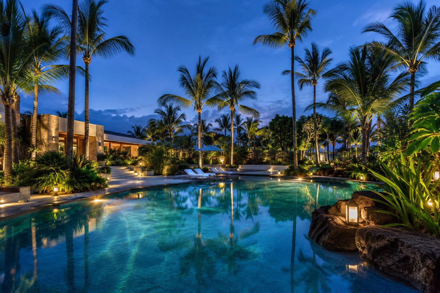 Ambiente de resort tropical en Punta Cana